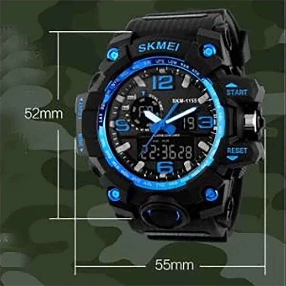1155 Analog Digital Wrist watch For Men, Boys Red - Image 6