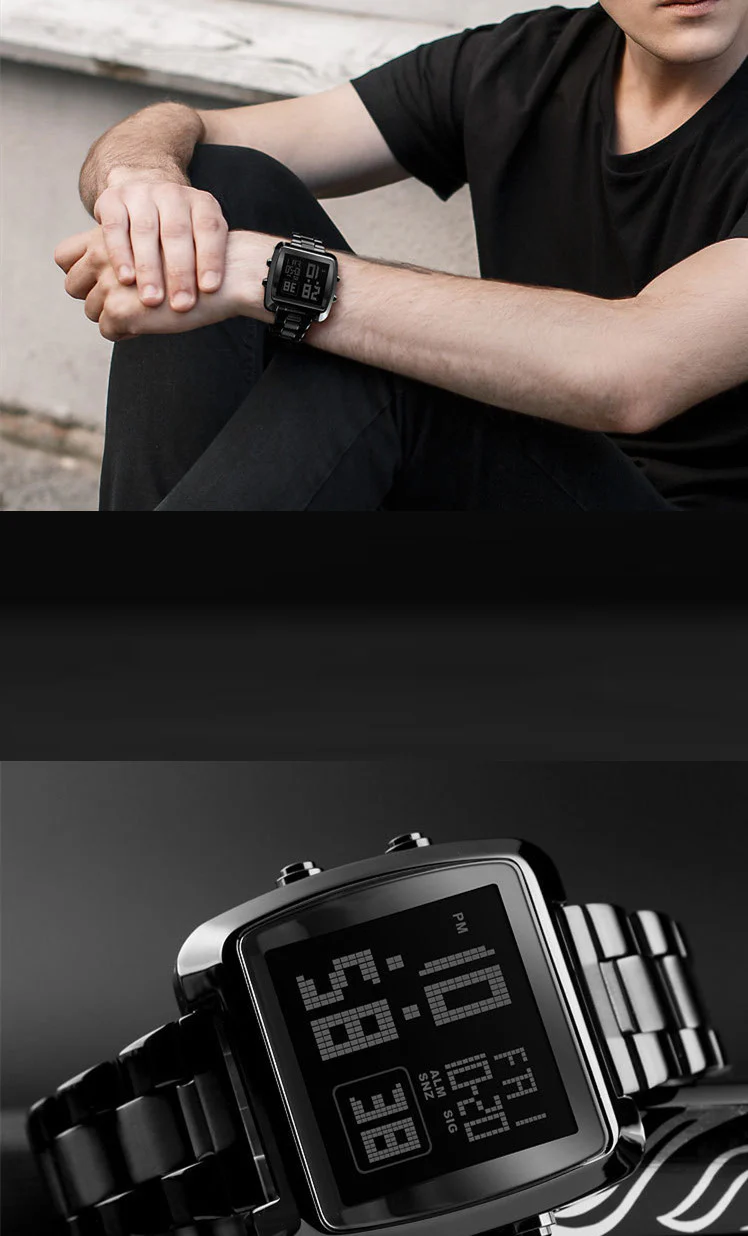 Skmei 1369 Digital Steel watch Big Dial for Men Original - Image 8