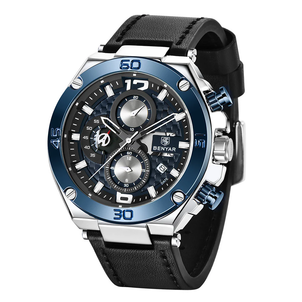 Benyar BY-5151M Multifunctional quartz watch For Men - Image 6