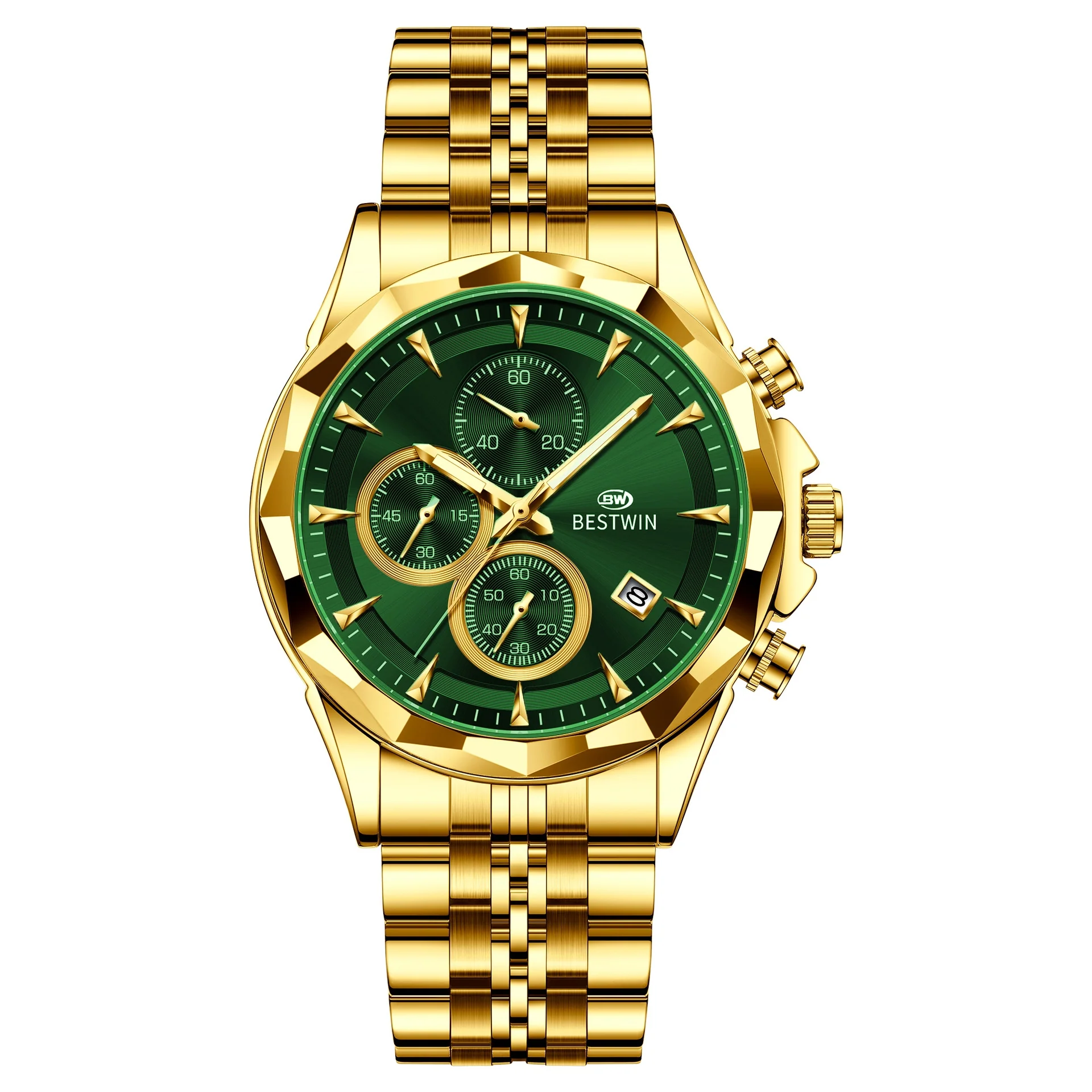 Bestwin BW1734 Luminous thin steel quartz watch for men - Image 10