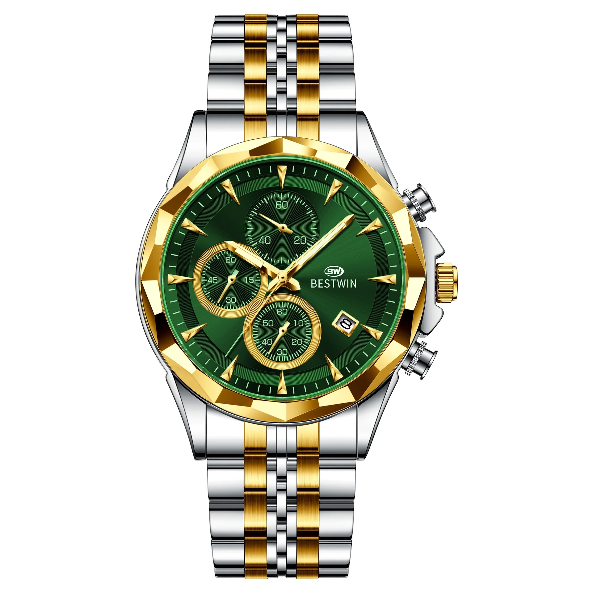 Bestwin BW1734 Luminous thin steel quartz watch for men - Image 14