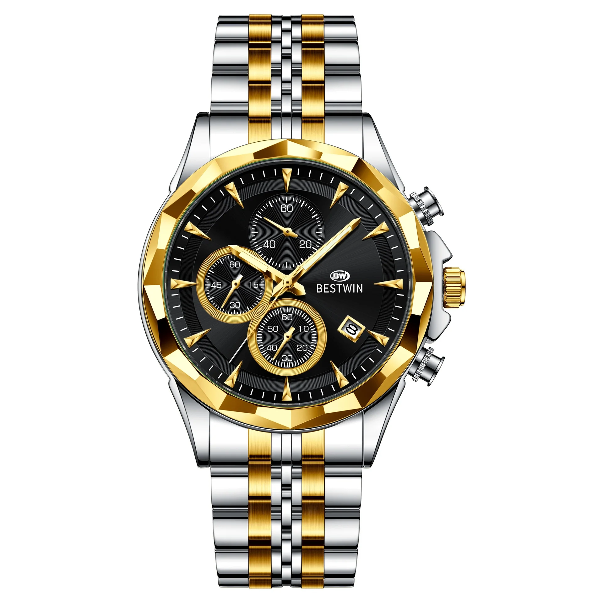Bestwin BW1734 Luminous thin steel quartz watch for men - Image 18