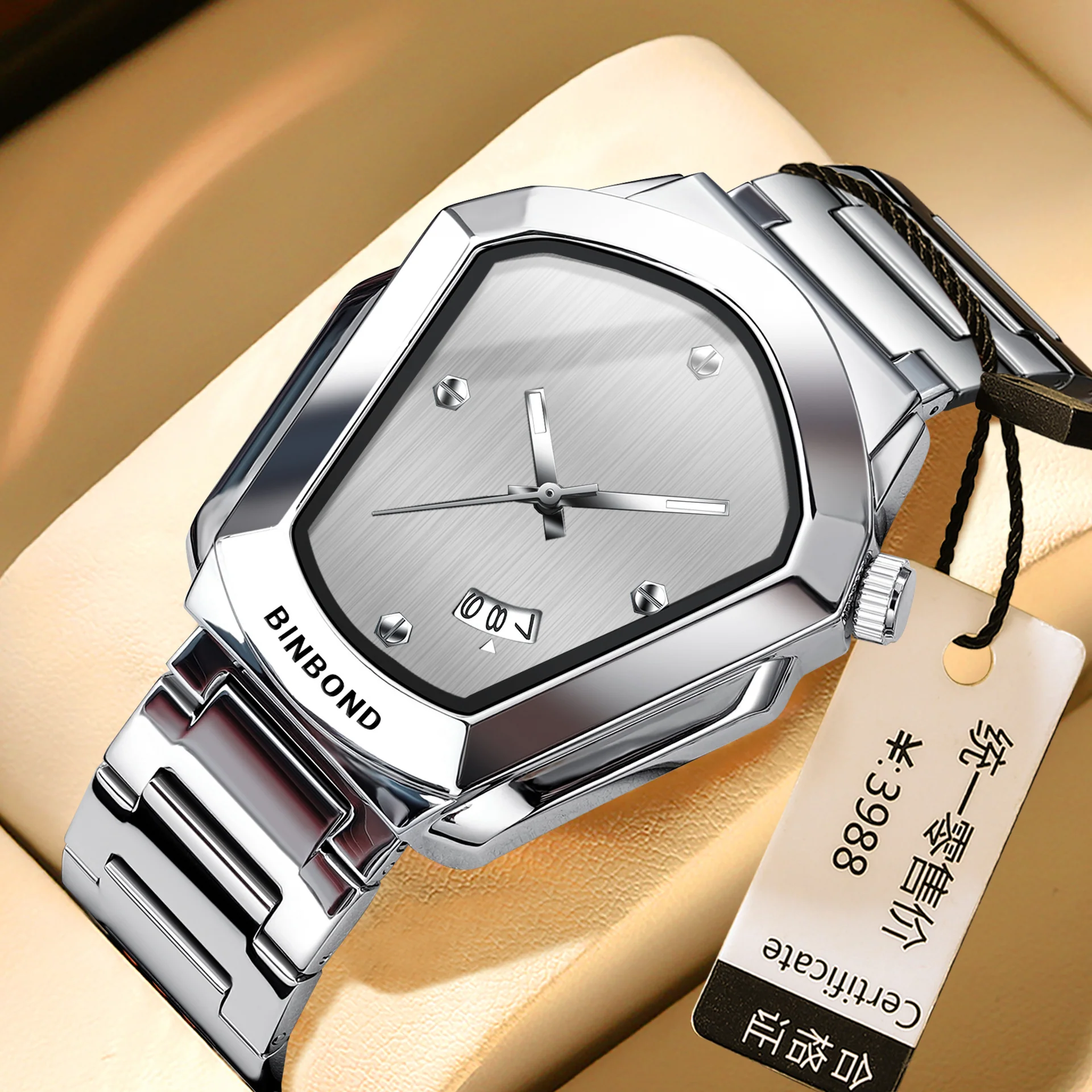 Binbond B760 Unisex Quartz Watch with Date display - Image 10