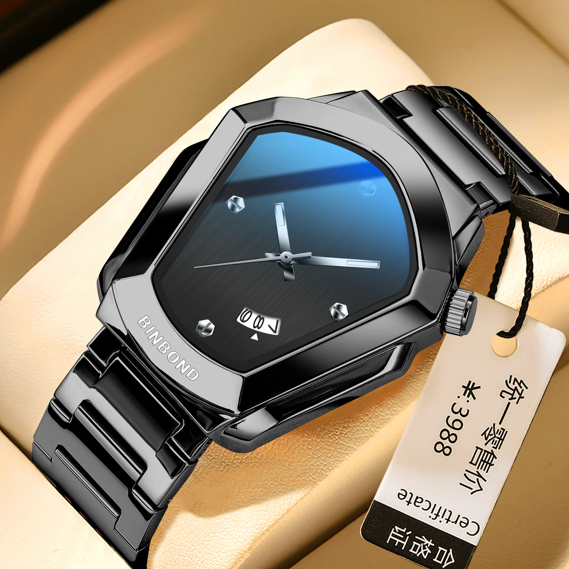 Binbond B760 Unisex Quartz Watch with Date display - Image 3
