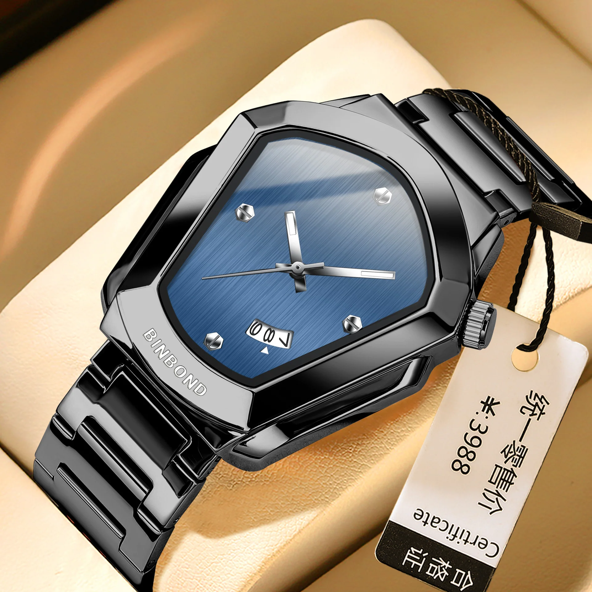 Binbond B760 Unisex Quartz Watch with Date display - Image 4