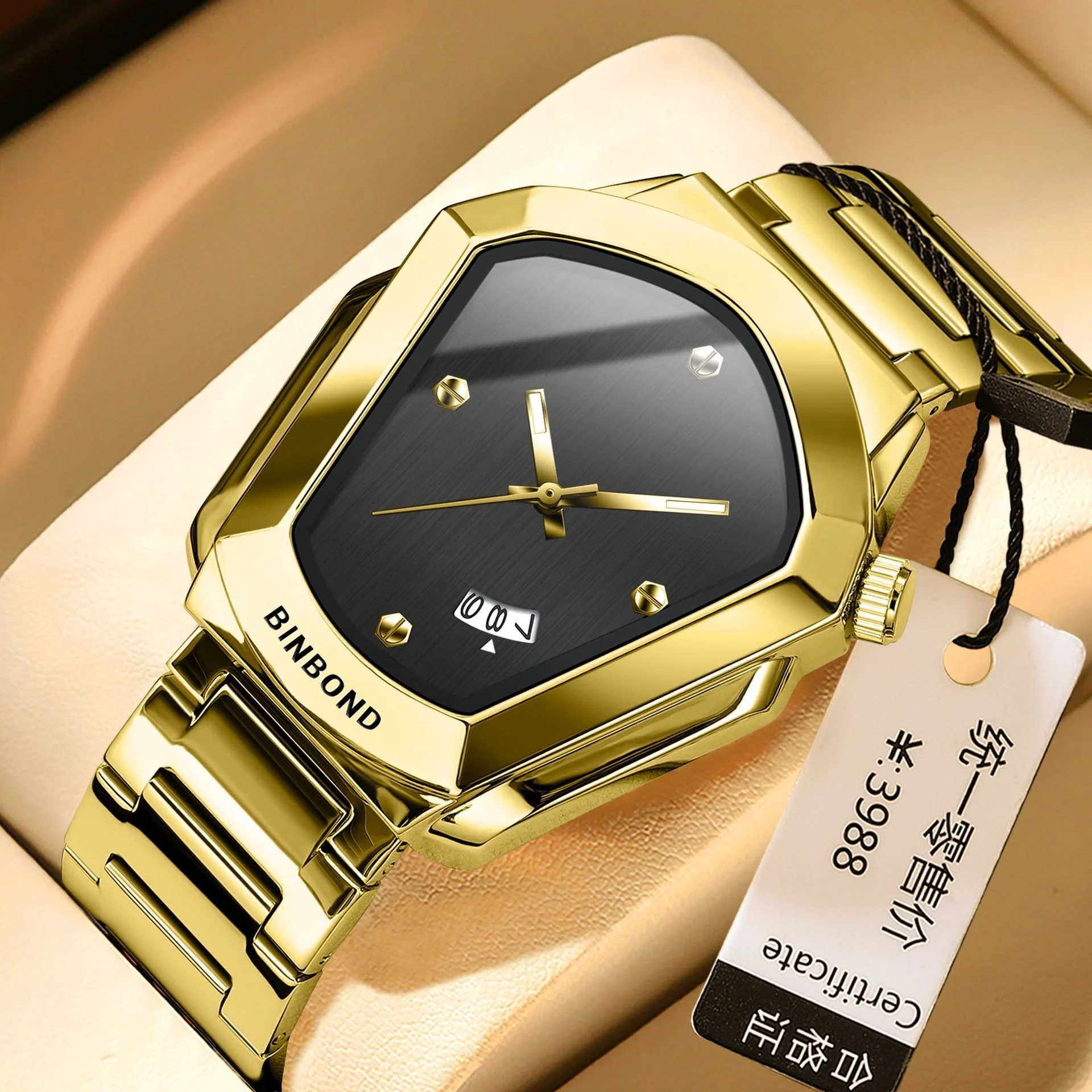 Binbond B760 Unisex Quartz Watch with Date display - Image 6