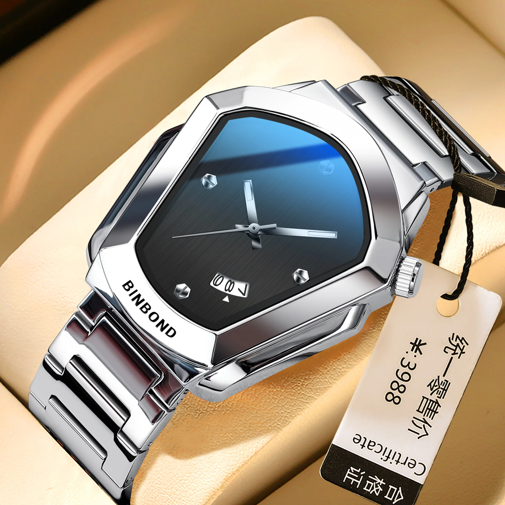 Binbond B760 Unisex Quartz Watch with Date display - Image 8