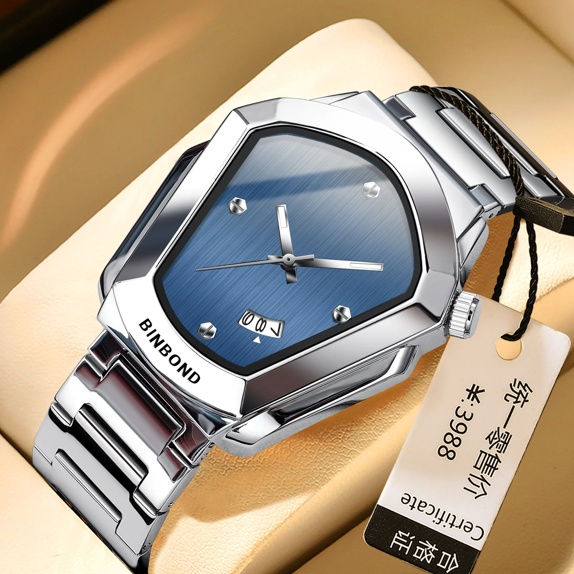 Binbond B760 Unisex Quartz Watch with Date display - Image 9