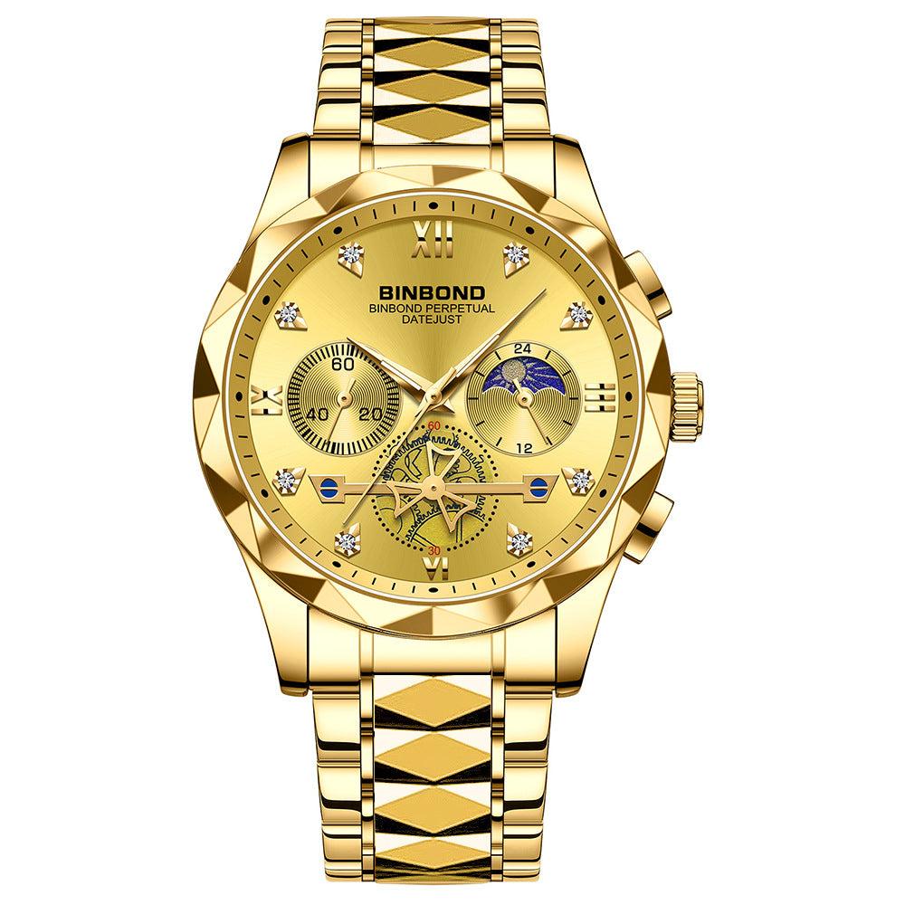 Binbond Steel Casual Multi-function Quartz Watch For Men B1236 - Image 11