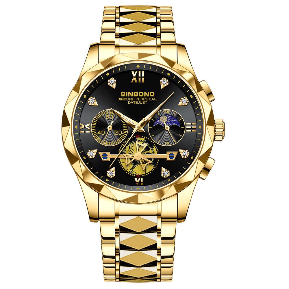 Binbond Steel Casual Multi-function Quartz Watch For Men B1236 - Image 12
