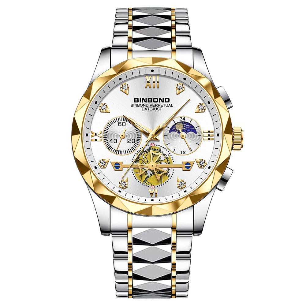 Binbond Steel Casual Multi-function Quartz Watch For Men B1236 - Image 5