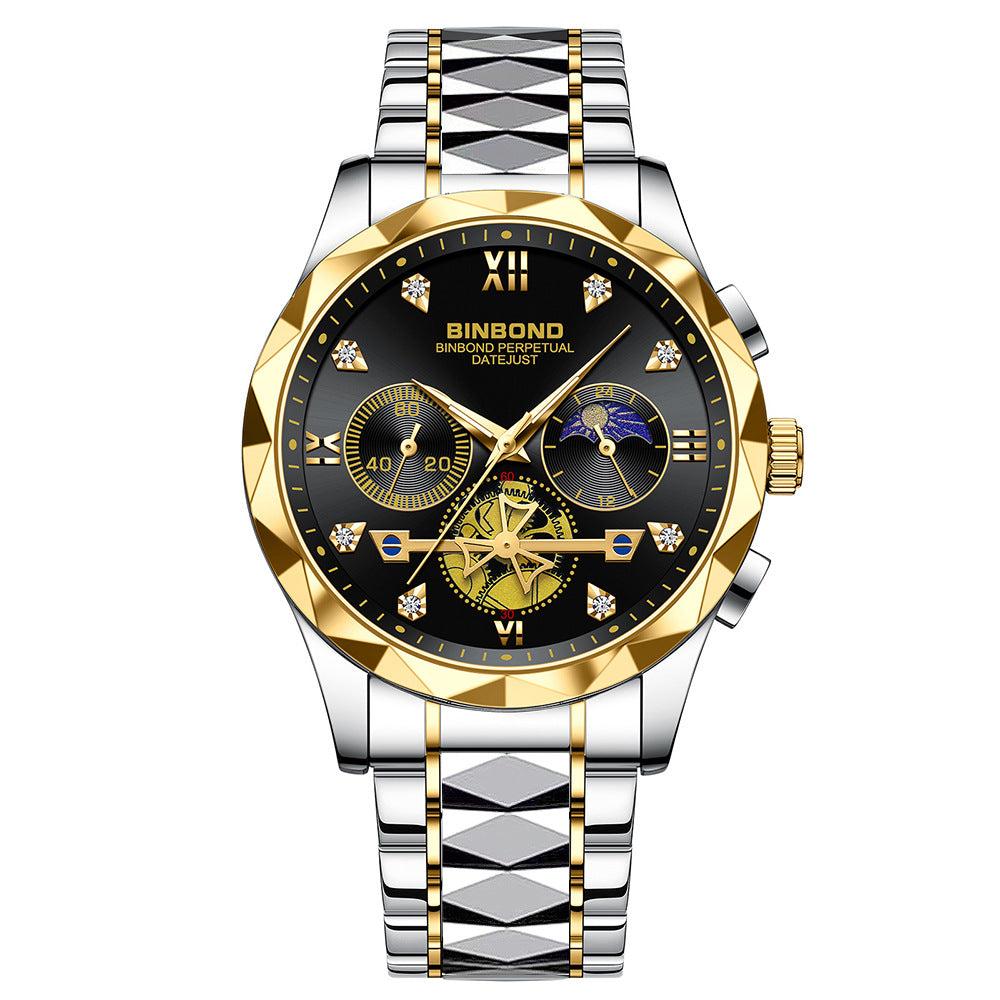 Binbond Steel Casual Multi-function Quartz Watch For Men B1236 - Image 6