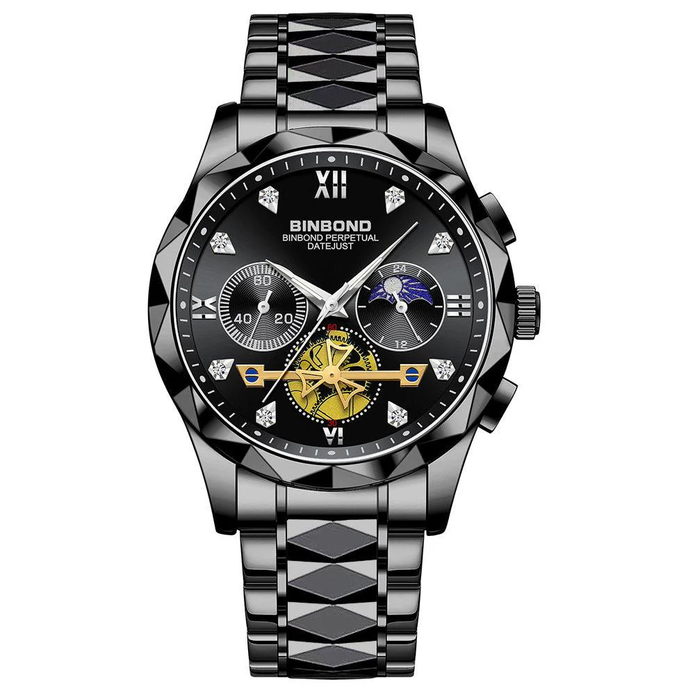 Binbond Steel Casual Multi-function Quartz Watch For Men B1236 - Image 9