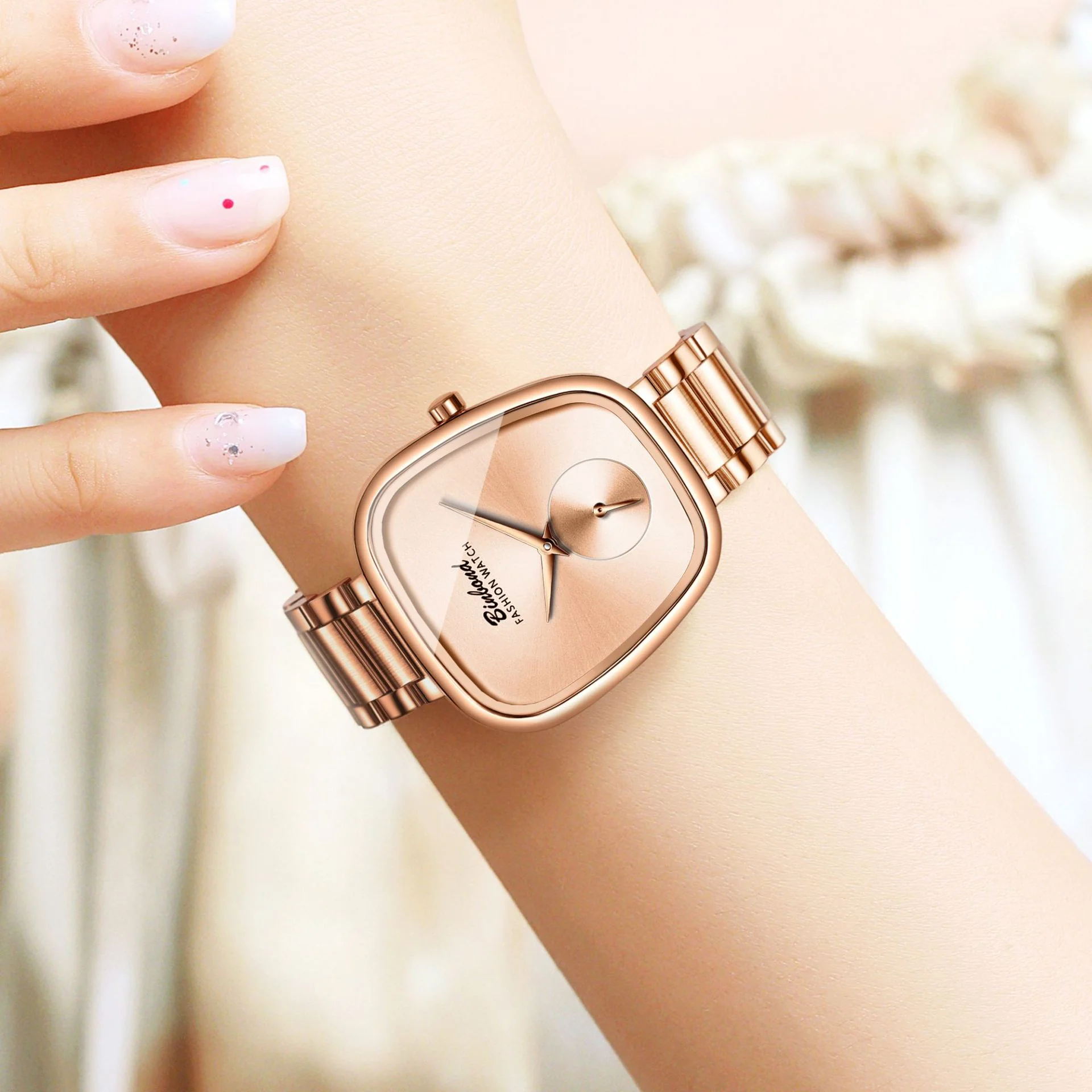 Binbond Waterproof Stainless Steel Quartz Watch for women & Girls - Image 3