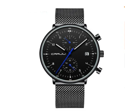 CRRJU Luxury Stainless Steel Quartz calendar watch for men 2278 - Image 6