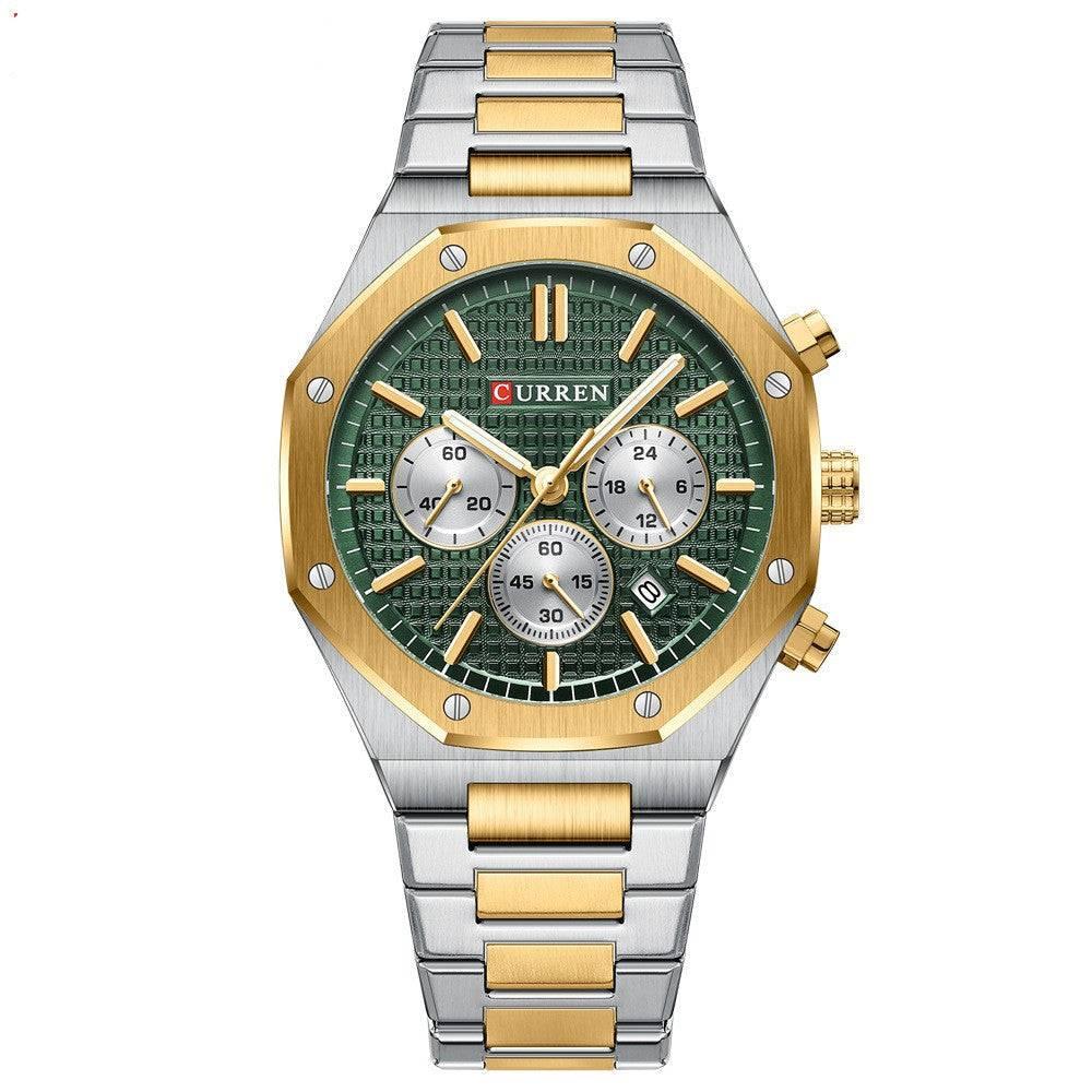 Curren 8440 Men's Octagonal Business Steel Belt Waterproof Calendar Quartz Watch - Image 8