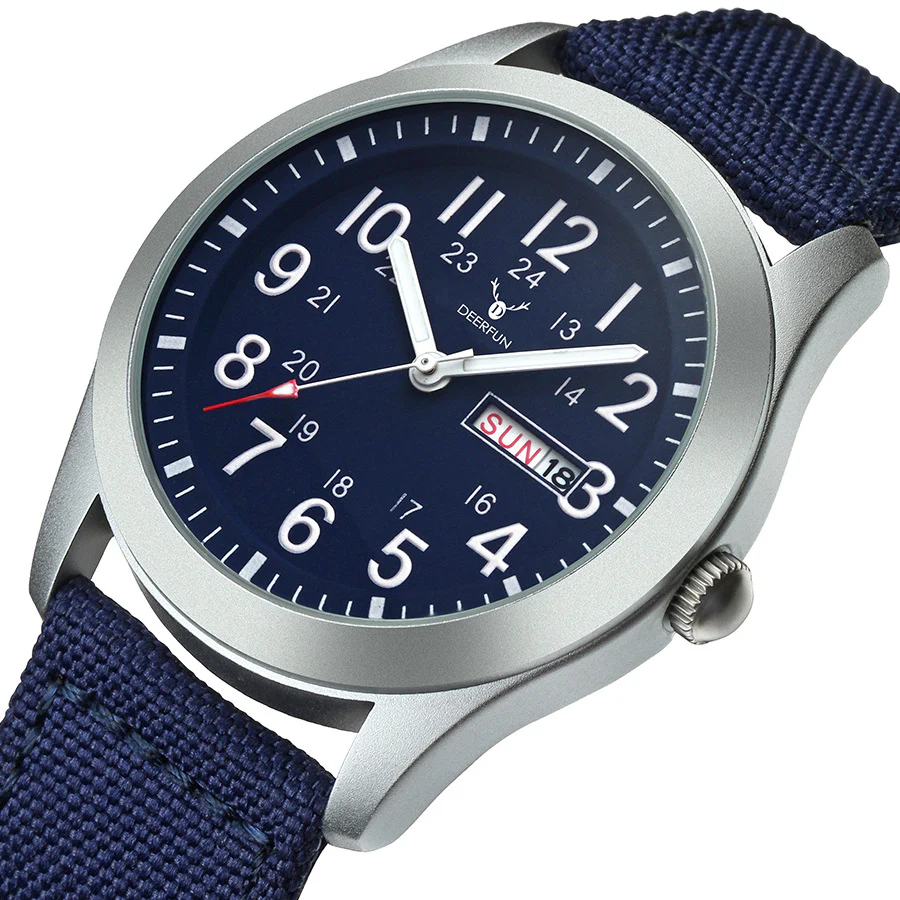 Deerfun LS2197 classic Nylon strap Canvas Waterproof Watch for men - Image 2