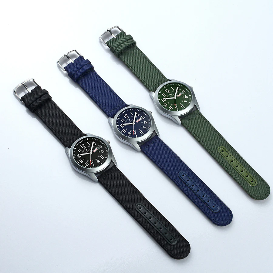 Deerfun LS2197 classic Nylon strap Canvas Waterproof Watch for men - Image 3