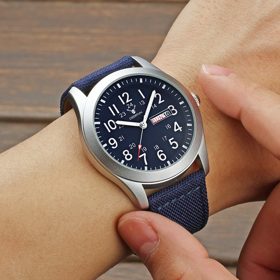 Deerfun LS2197 classic Nylon strap Canvas Waterproof Watch for men - Image 5