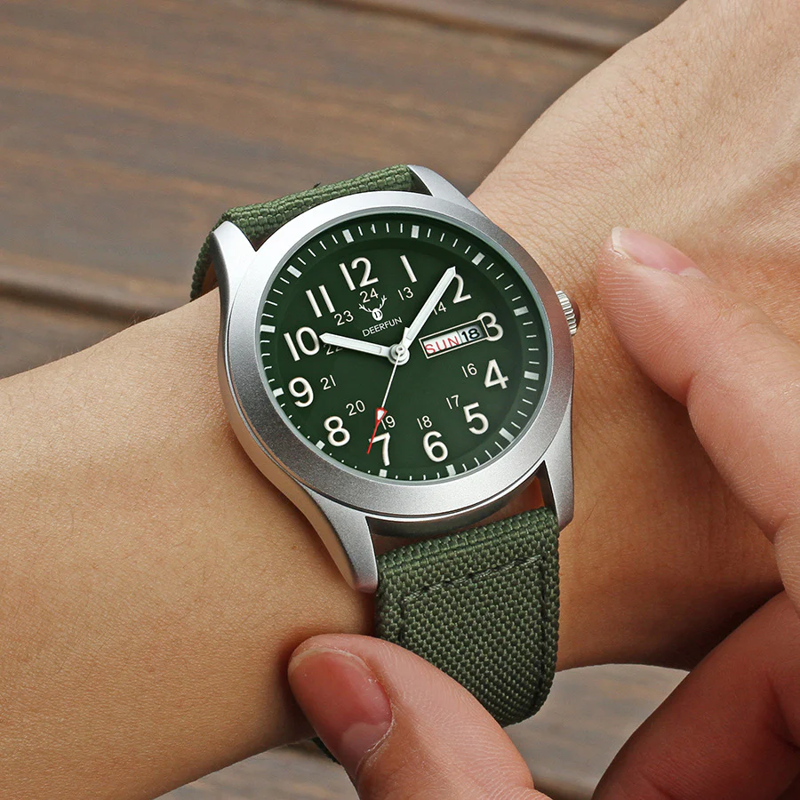 Deerfun LS2197 classic Nylon strap Canvas Waterproof Watch for men - Image 6
