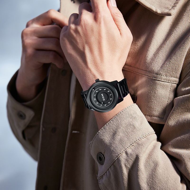 Dom 1769BK-1M Magnetic Suspension quartz Watch For Men - Image 4