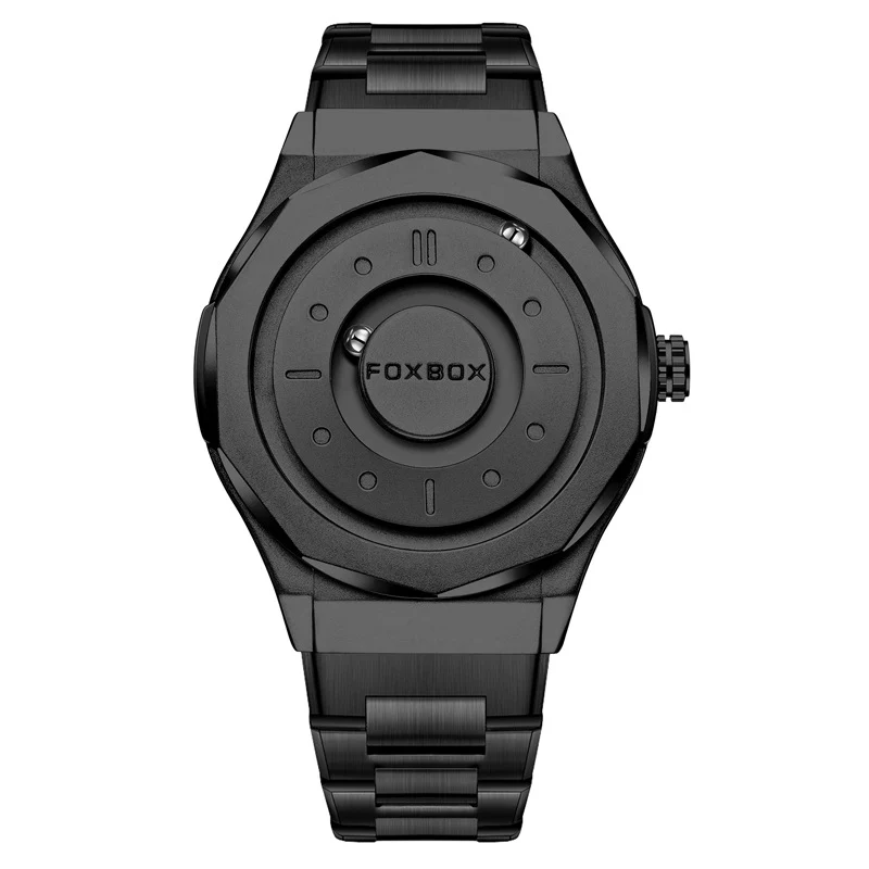 Foxbox Creative Personality Magnetic Suspension Ball Quartz Watch for Men - Image 9