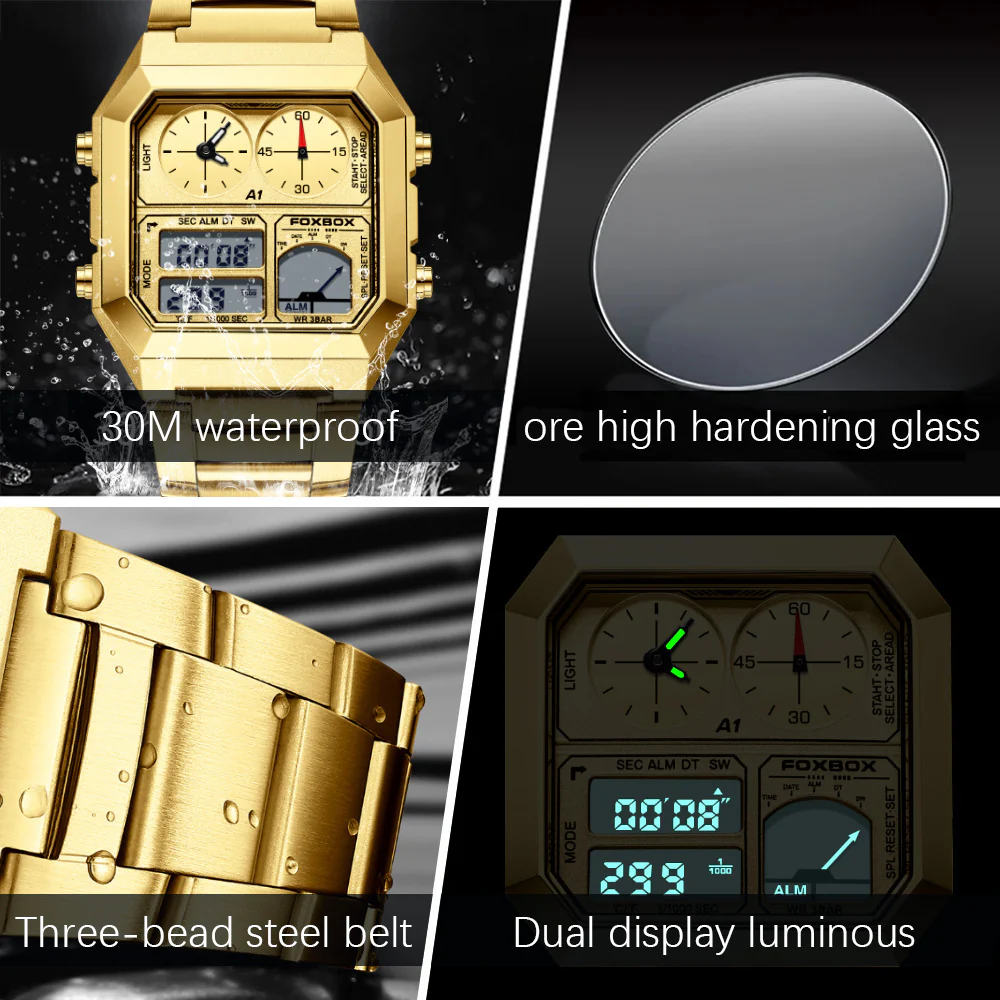 Foxbox Dual Display Multifunctional Waterproof Sports Watch for men FB0057 - Image 4