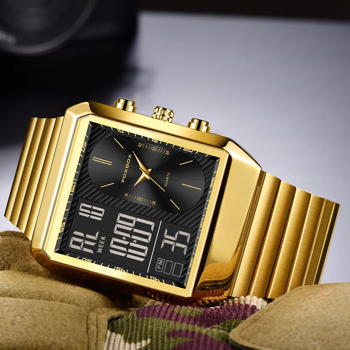 Foxbox FB007 1 Analog Digital Stylish And Versatile Quartz watch for men - Image 3