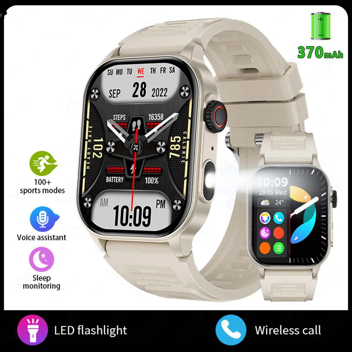 KM02 Smart watch 2" Bluetooth Sports Heart Rate Blood Pressure Health Monitoring Watch - Image 4