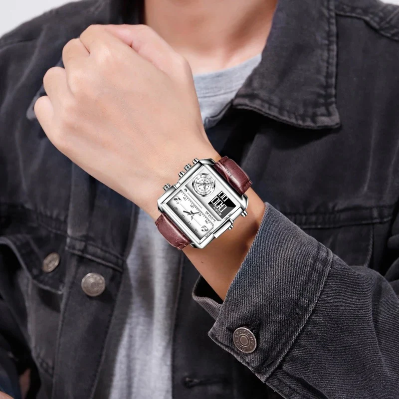 Lige Analog Digital Luxury watch for Men 8925