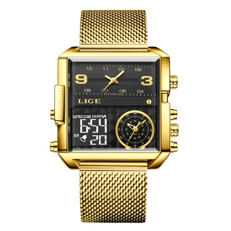 Lige Analog Digital Luxury watch for Men 8925 - Image 10