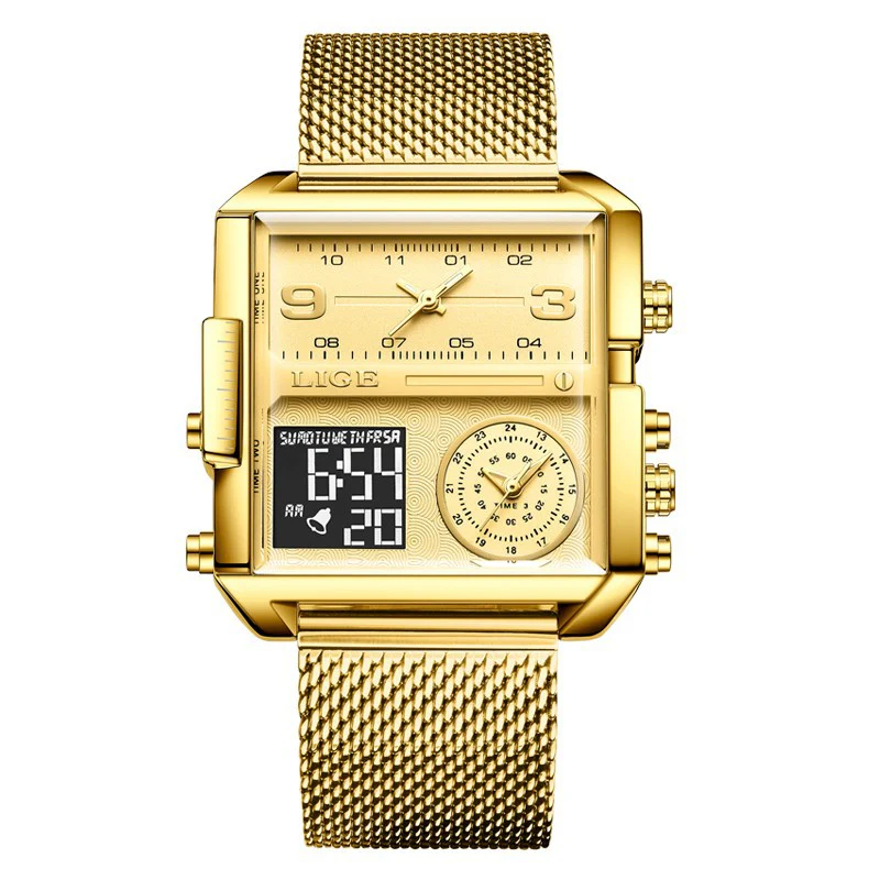 Lige Analog Digital Luxury watch for Men 8925 - Image 11