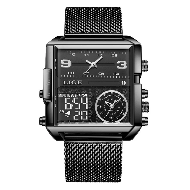 Lige Analog Digital Luxury watch for Men 8925 - Image 12