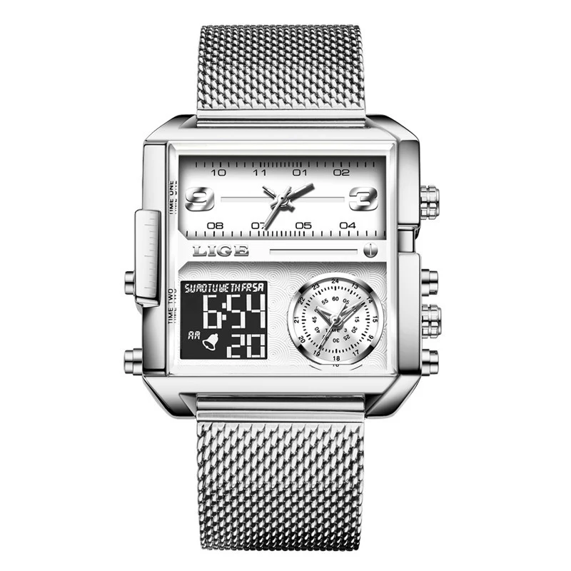 Lige Analog Digital Luxury watch for Men 8925 - Image 13