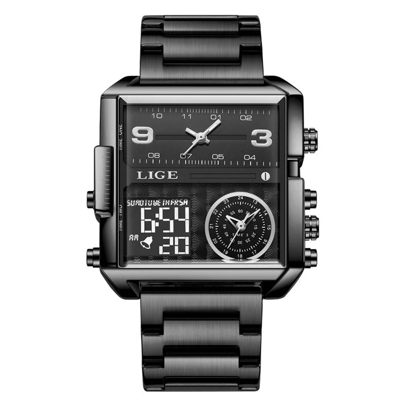 Lige Analog Digital Luxury watch for Men 8925 - Image 14
