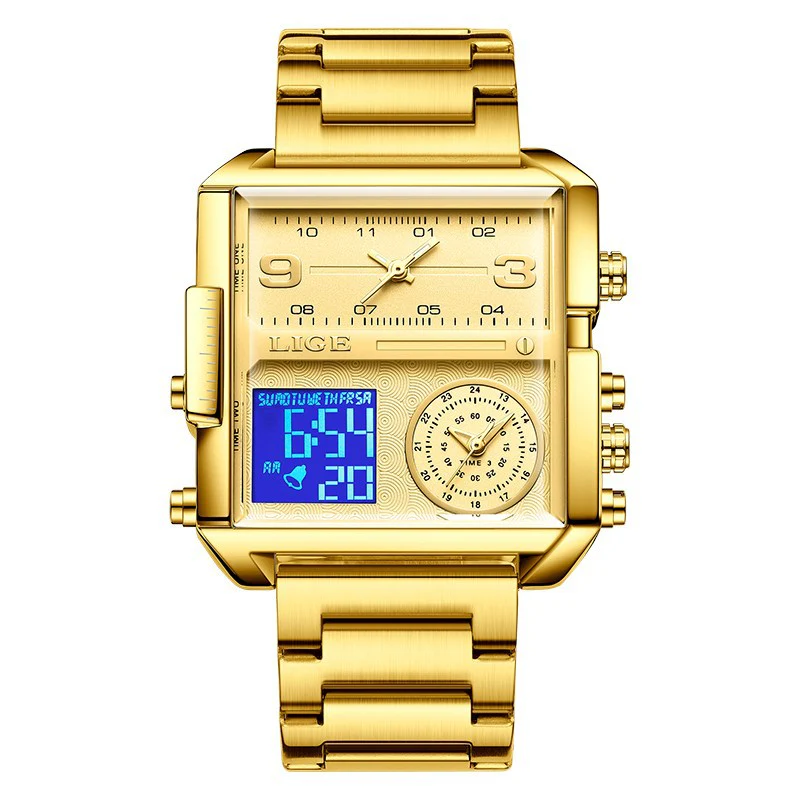 Lige Analog Digital Luxury watch for Men 8925 - Image 15