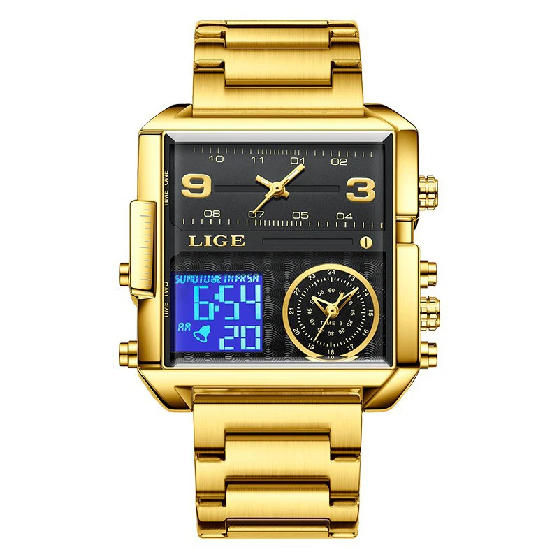 Lige Analog Digital Luxury watch for Men 8925 - Image 16
