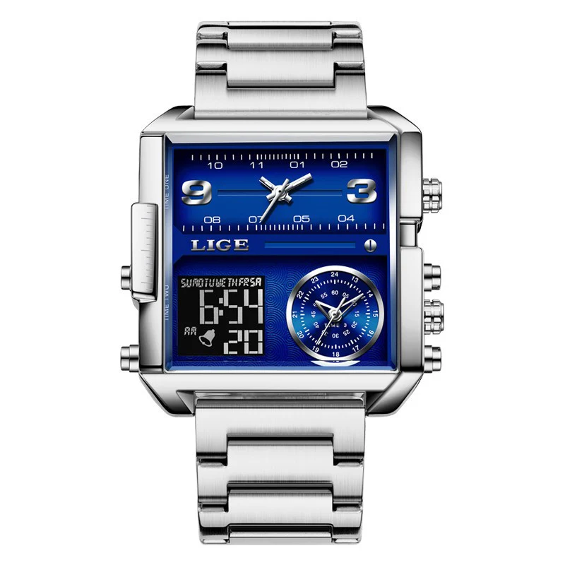 Lige Analog Digital Luxury watch for Men 8925 - Image 17
