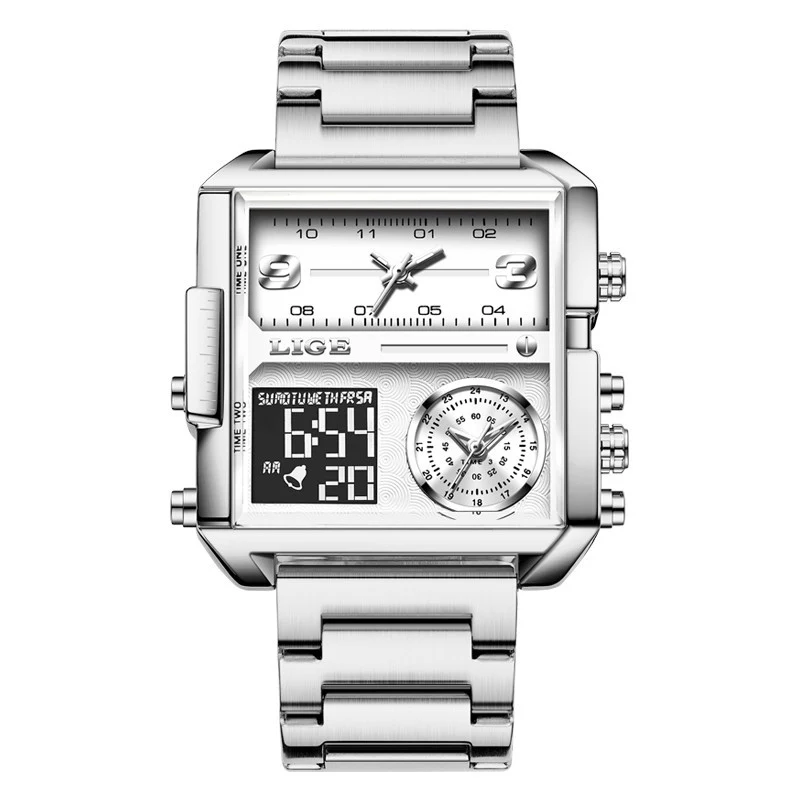 Lige Analog Digital Luxury watch for Men 8925 - Image 19