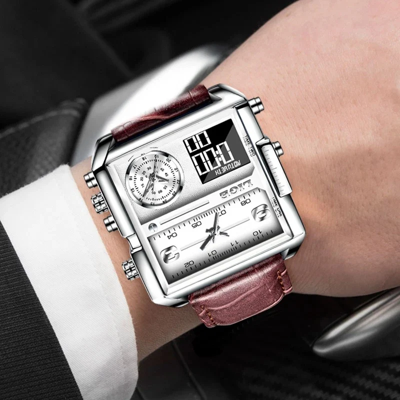 Lige Analog Digital Luxury watch for Men 8925 - Image 2