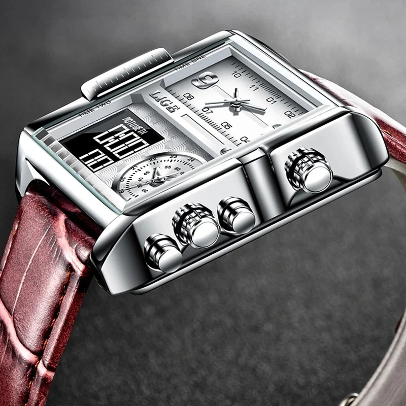 Lige Analog Digital Luxury watch for Men 8925 - Image 3