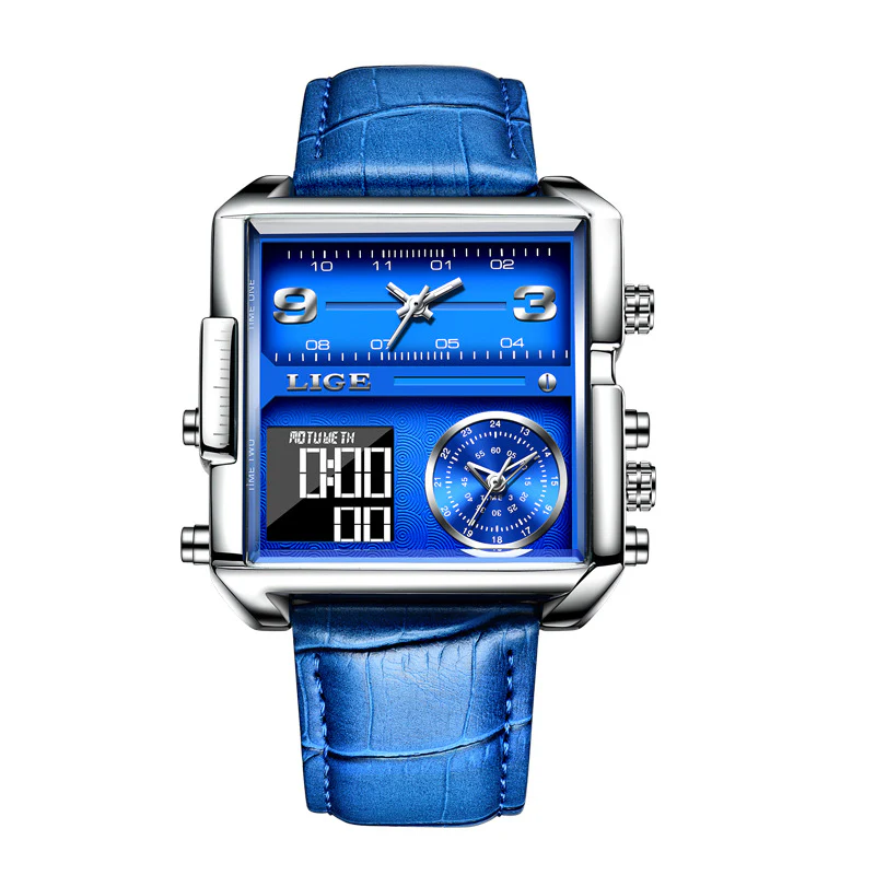 Lige Analog Digital Luxury watch for Men 8925 - Image 4