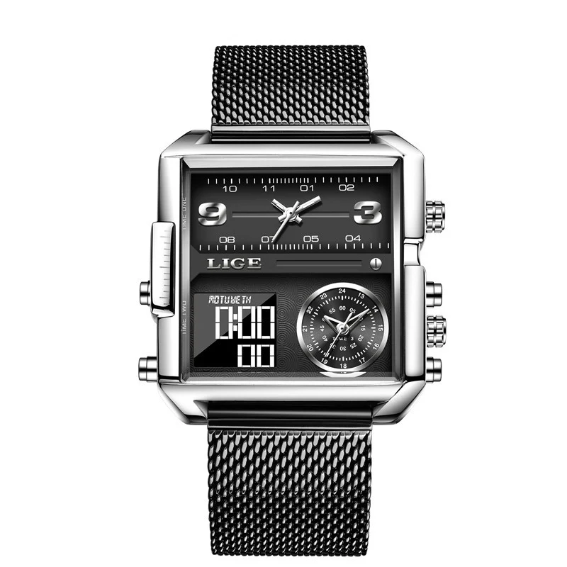 Lige Analog Digital Luxury watch for Men 8925 - Image 9