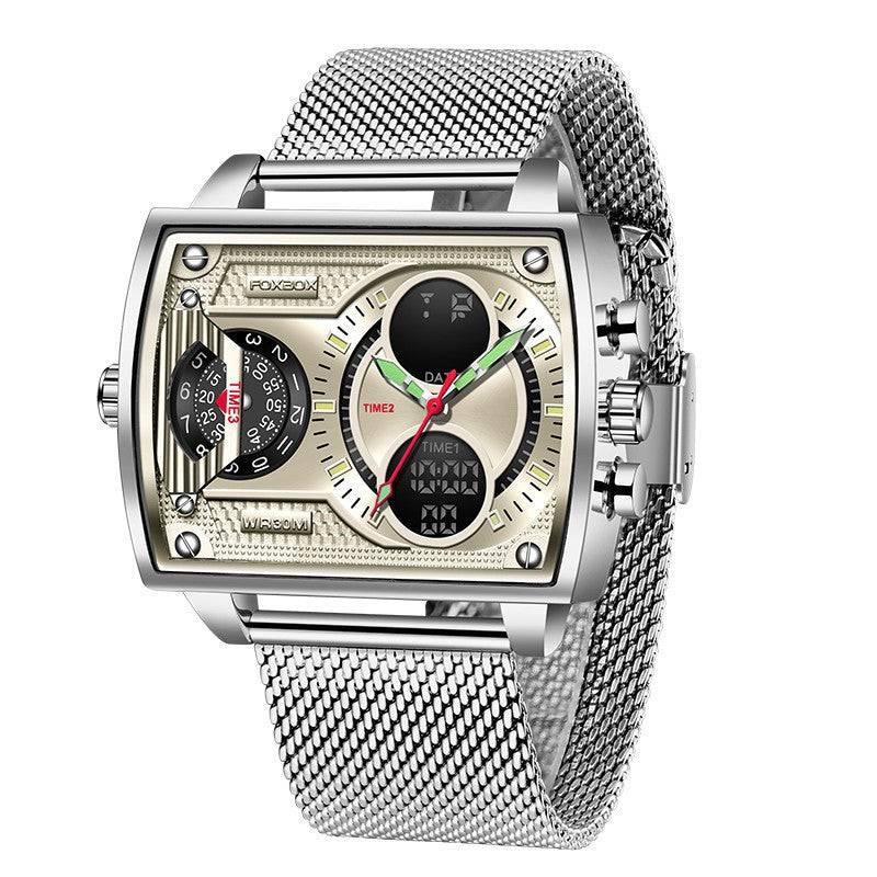 LIGE Large Dial Men's Multi-functional Waterproof Quartz Watch For Men - Image 4