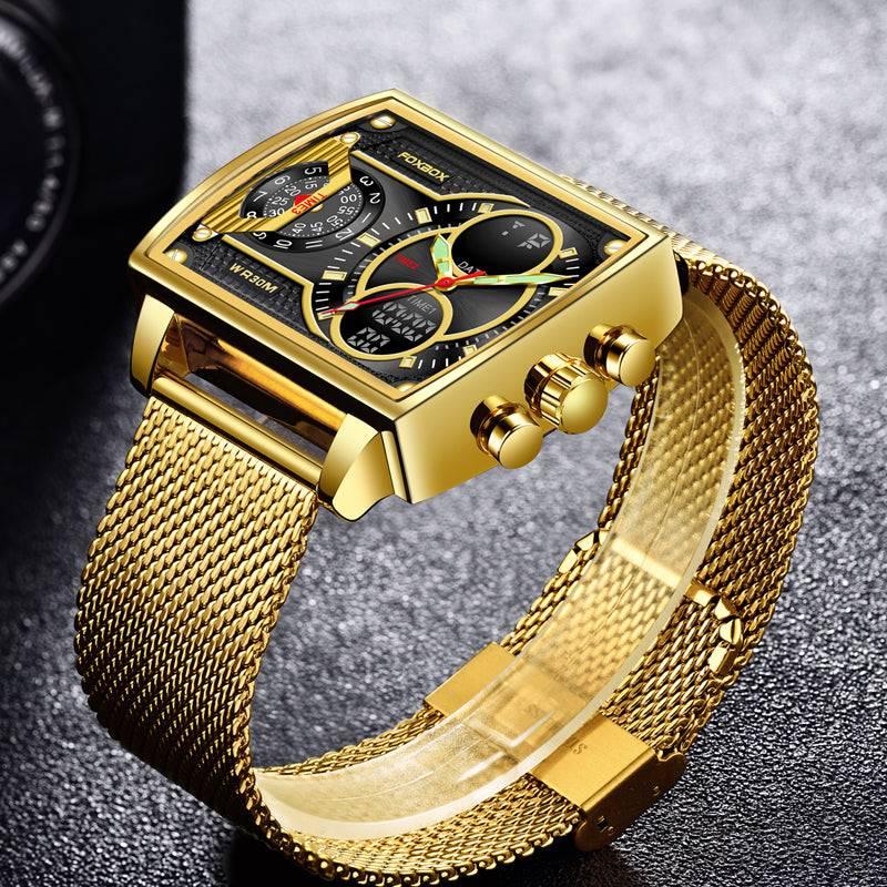 LIGE Large Dial Men's Multi-functional Waterproof Quartz Watch For Men - Image 5
