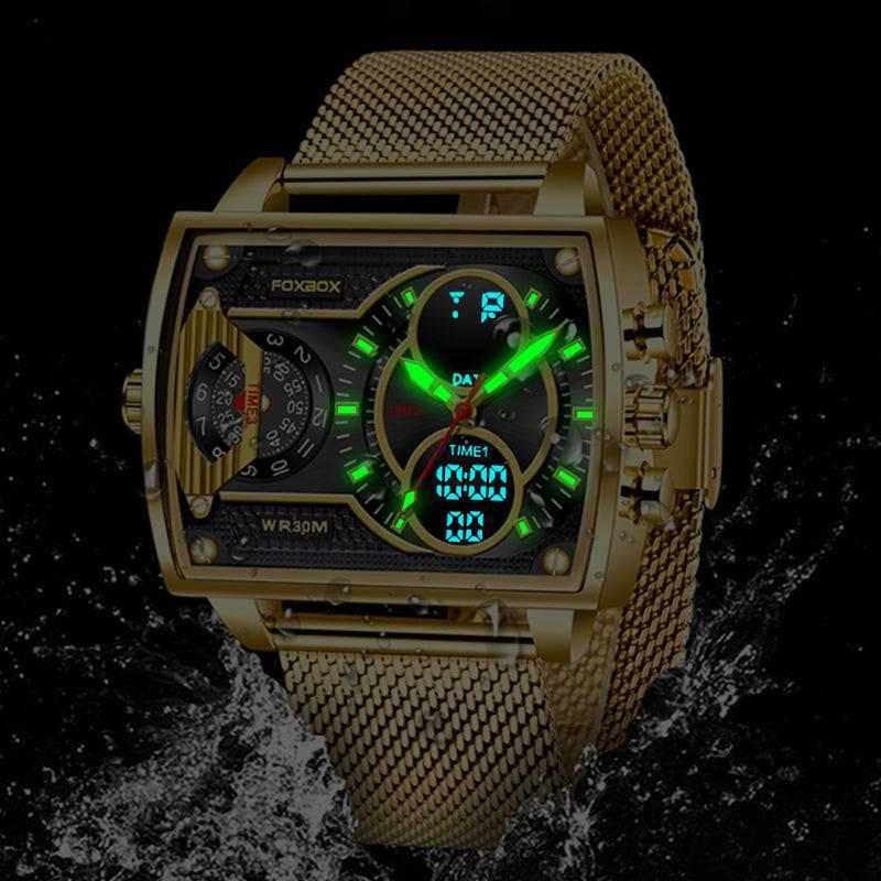 LIGE Large Dial Men's Multi-functional Waterproof Quartz Watch For Men - Image 6