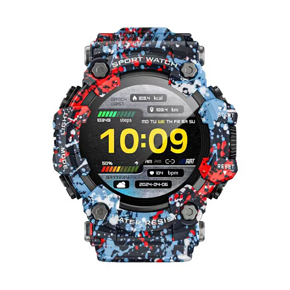 Lokmat Attack GT 5 ATM Waterproof Compass Flash Light 1.32 Inch smartwatch - Image 6