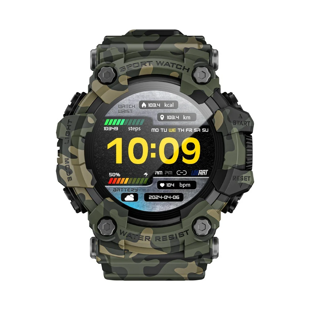 Lokmat Attack GT 5 ATM Waterproof Compass Flash Light 1.32 Inch smartwatch - Image 7