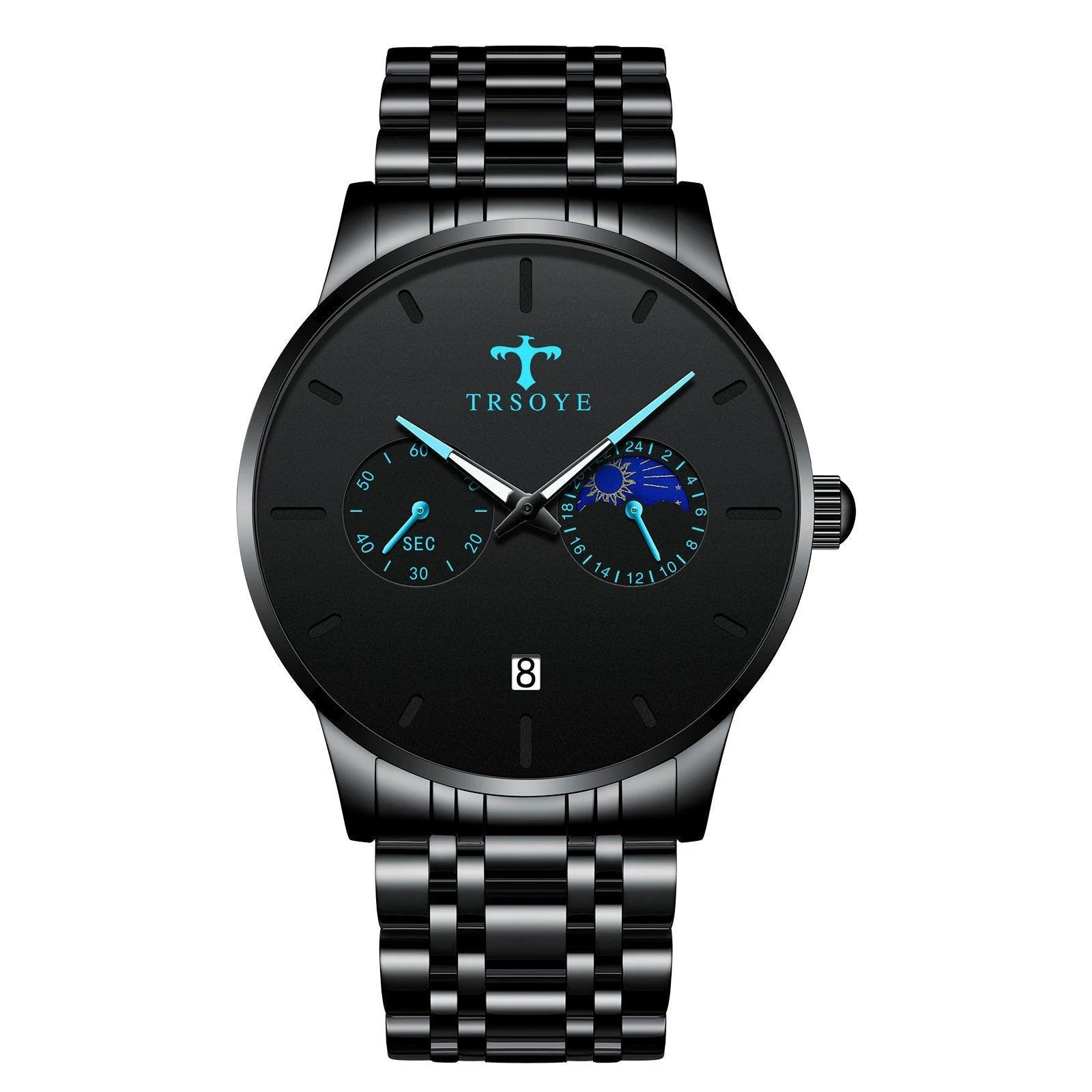 TRSOYE TRS658 Men's Casual Waterproof Steel Belt Quartz Watch - Image 7