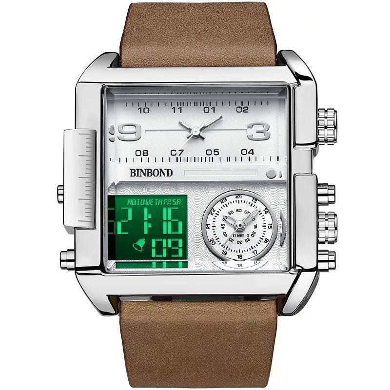 BINBOND Men's Fashion Large Dial Multi-functional Sports Quartz Watch - Image 4